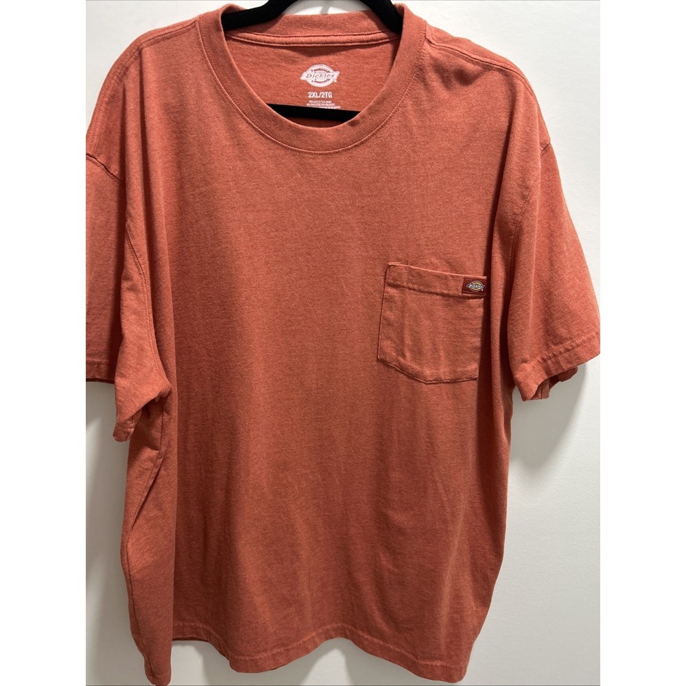 Dickies Men's T-Shirt Short Sleeve Heavyweight‎ Pocket Relaxed Fit 2 XL/2TG Rust